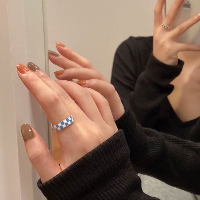 Wholesale Small niche design ring, retro index finger ring, simple metal ring