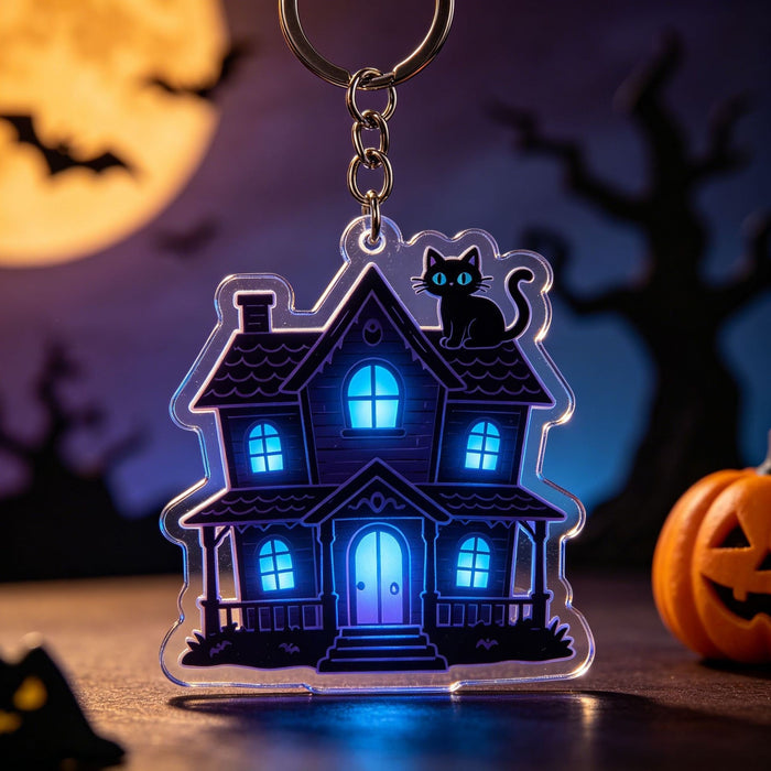Wholesale  Trendy Acrylic Keychain with Pumpkin Ghost Design MOQ≥2