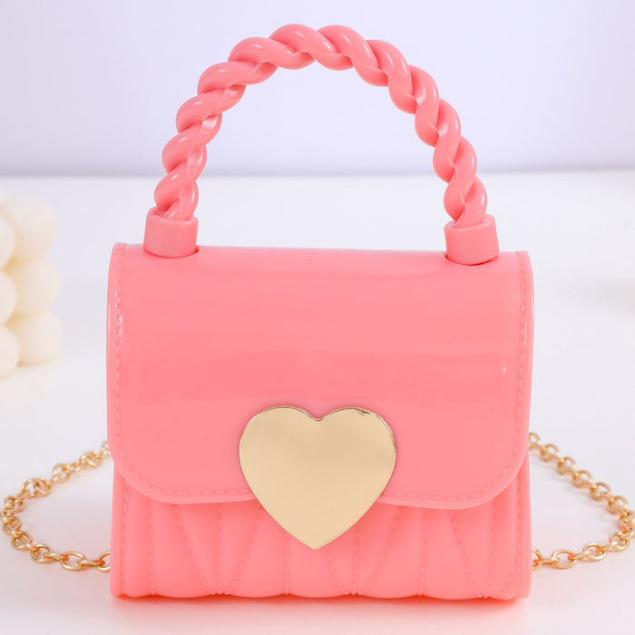 Wholesale Children's bag jelly bag cute handbag Western style little girl chain crossbody shoulder bag