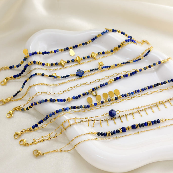 Wholesale Bracelet Design Natural Stone Bracelet Stainless Steel Jewelry