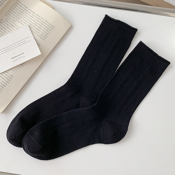 Wholesale Socks Thin Stacked Socks Versatile Pure Cotton Mesh Hollow Middle Tube Socks
