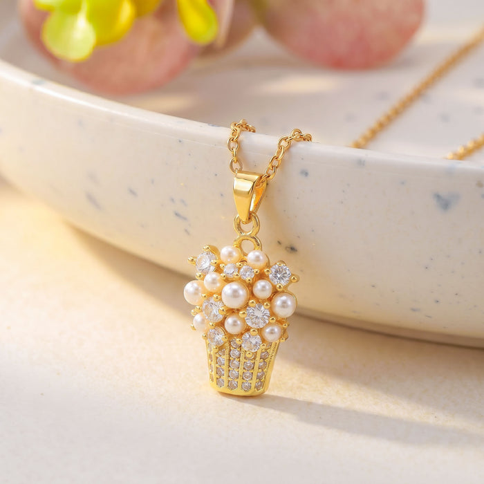 Wholesale Flower Butterfly Pendant Necklace Titanium Steel Gold Plated Jewelry Accessory