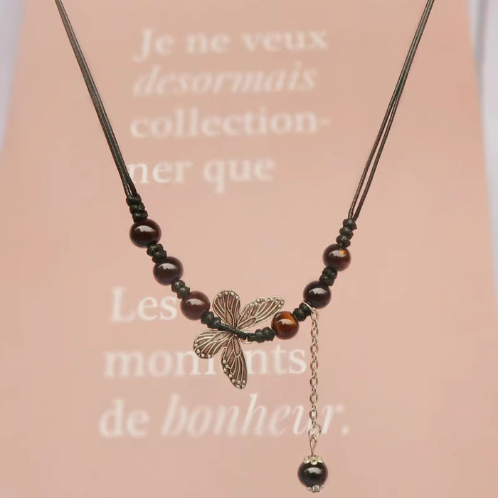 Wholesale Long sweater chain women's pendant retro butterfly necklace