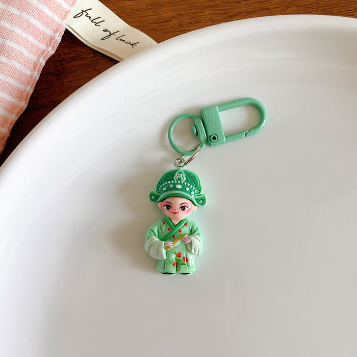 Wholesale Opera character keychain pendant, cute and personalized backpack hanging accessory with accessories