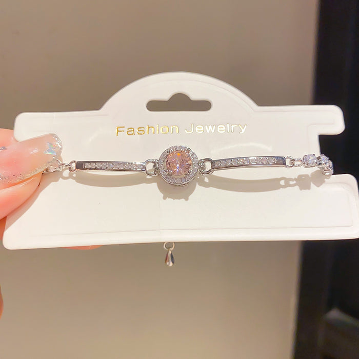 Wholesale French Style Zircon Round Adjustable Bracelet Jewelry Accessory