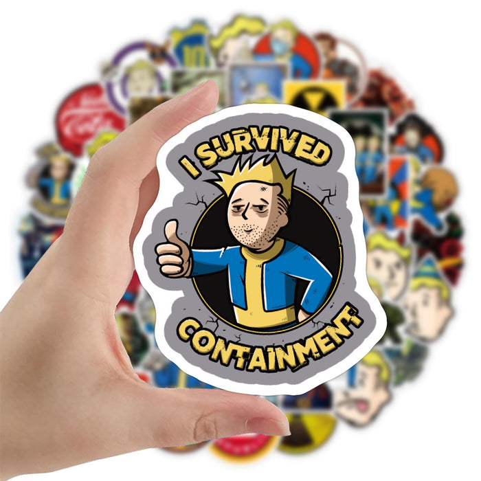 Wholesale 50pcs Game radiation graffiti stickers,  luggage,  laptop,  phone case,  skateboard,  water cup,  waterproof stickers