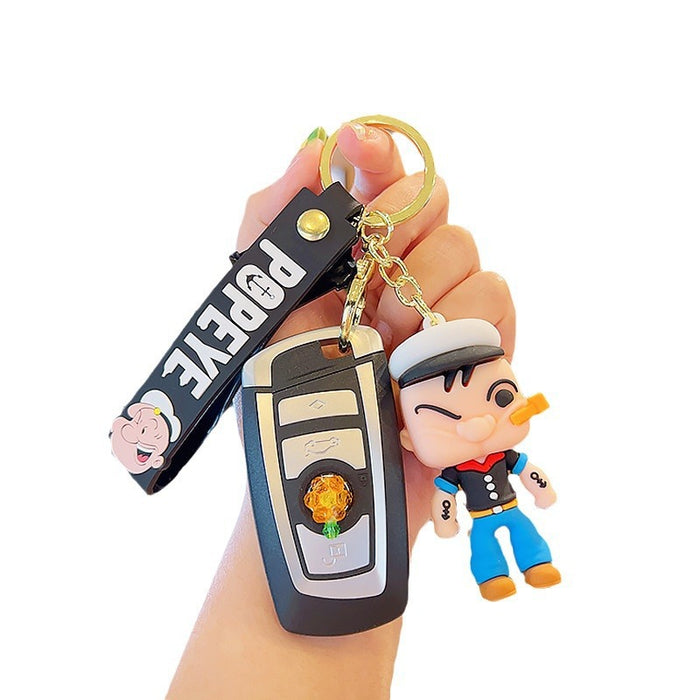 Wholesale Cartoon keychain backpack small pendant creative personality car keychain cute ornament