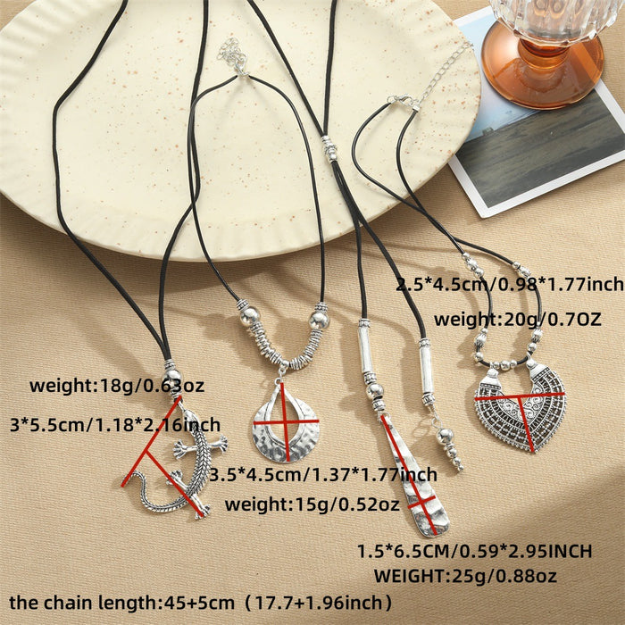 Wholesale Gecko Alloy Hollow Necklace JDC-NE-NanHuai003