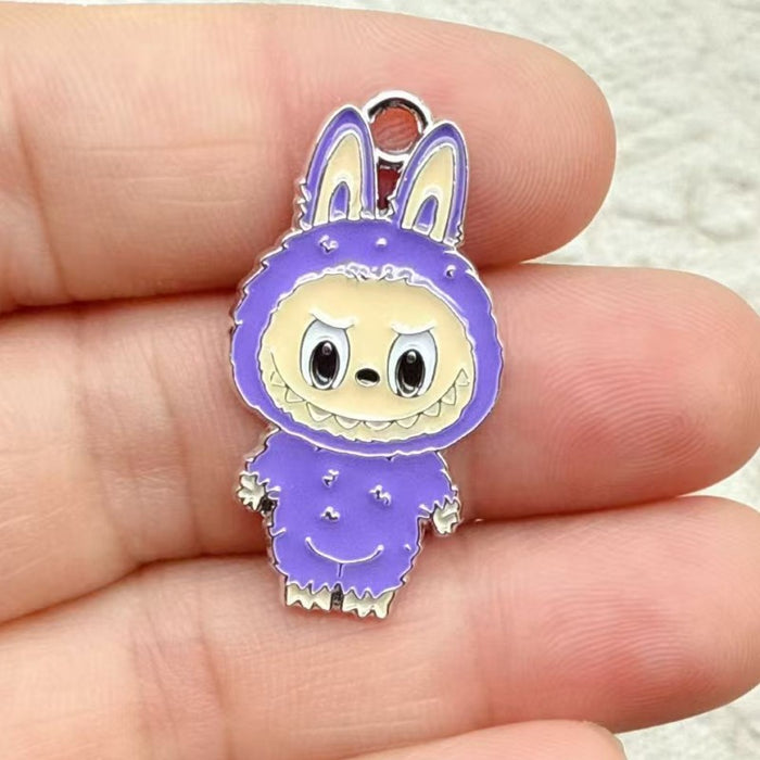 Wholesale 10pcs Silver Cartoon DIY Alloy Necklace  Earrings  Keychain Pendant