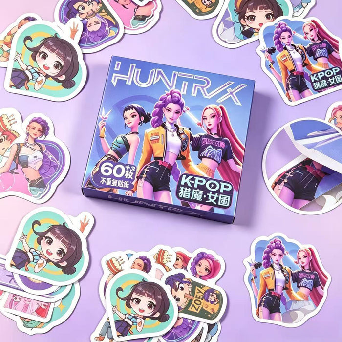 Wholesale 63 Sheet K Pop Sticker Gift Set Cute Cartoon DIY Craft Supply For Journaling