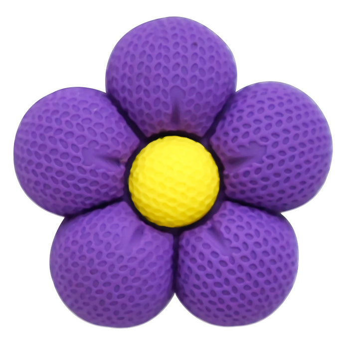 Wholesale Cartoon five petal flower 3D three-dimensional DIY hole shoe buckle PVC soft rubber detachable decorative accessory