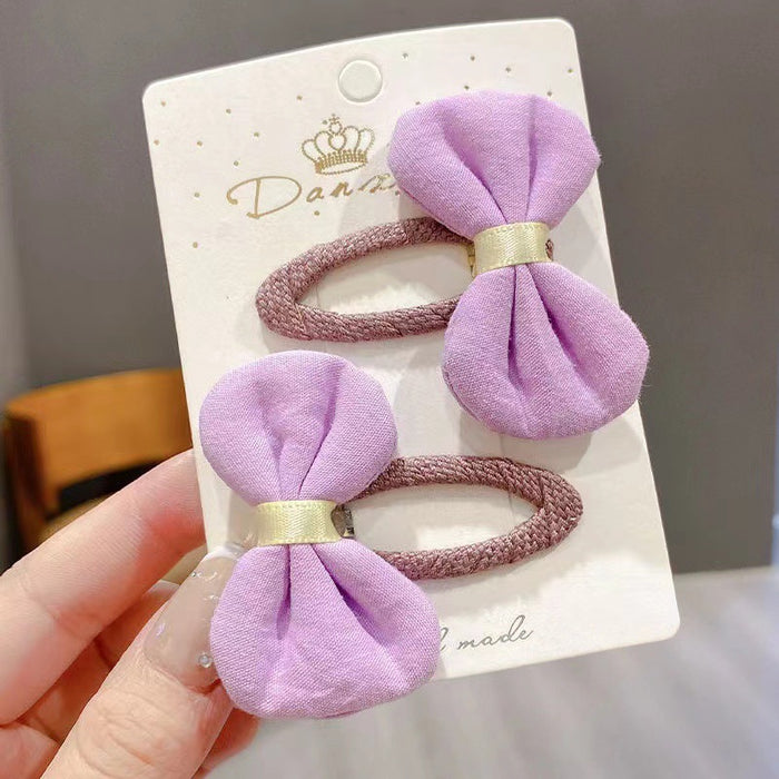 Wholesale New Children' s Hair Clip: Yellow Floral Bow Hair Accessory