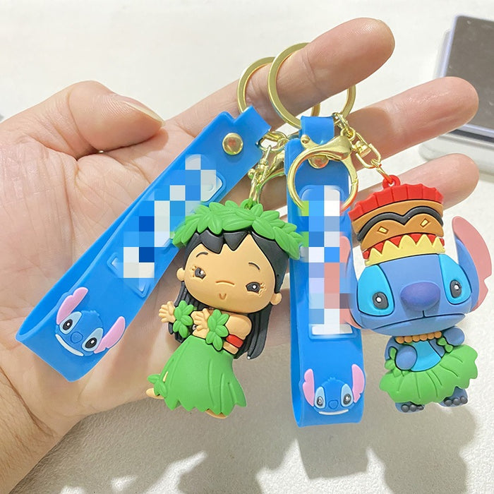 Wholesale Creative Multi-hand Dress Key Chain Cute Forest Hula Skirt Key Chain Small Gift