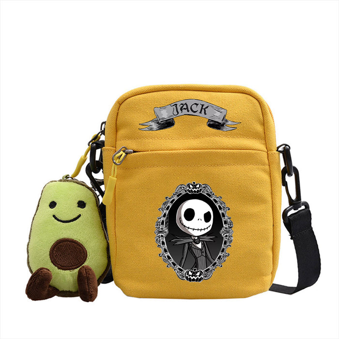 Wholesale Halloween Printed Pattern Canvas Crossbody Shoulder Bag JDC-SD-WuDuomei002