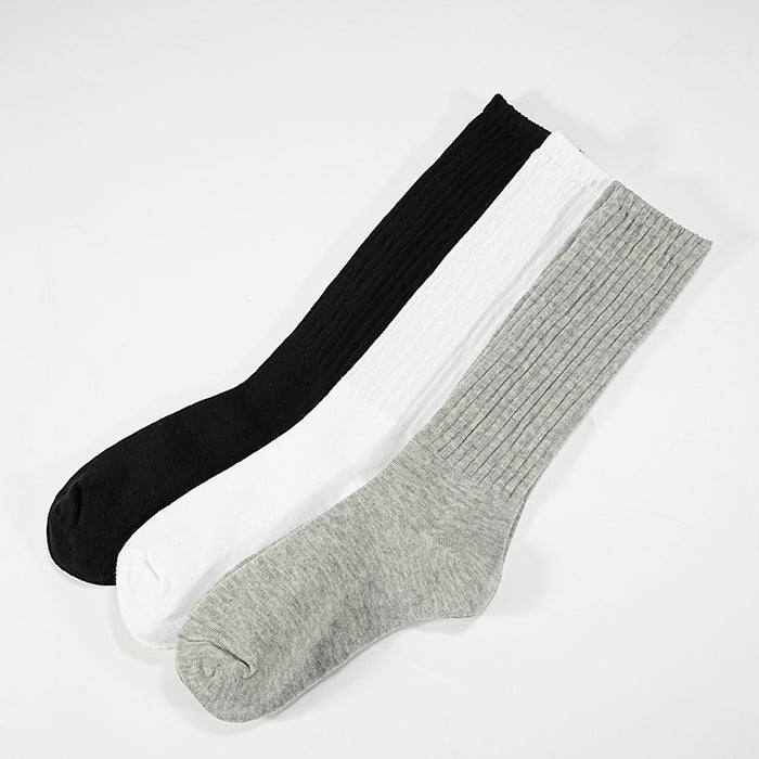 Wholesale Long Barrel Stacked Socks Solid Color Autumn and Winter Women' s Thick Warm Calf Socks