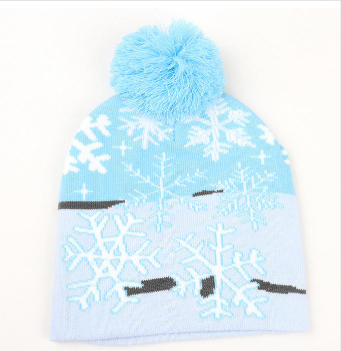 Wholesale Autumn and Winter New Christmas Knitted Jacquard Hat Unisex Warm Pullover Hat with Ball Decorative Cold Hat