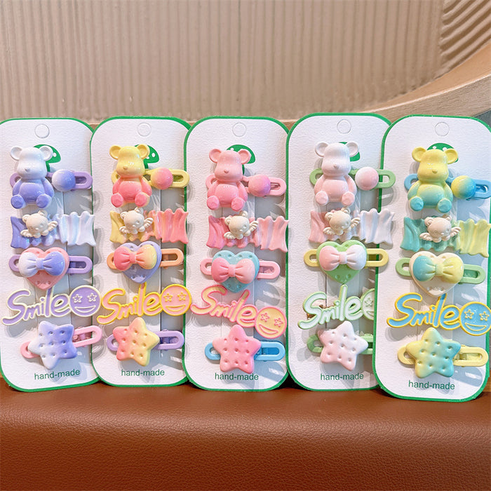 Wholesale Cartoon Children Cute Bear Resin Hair Clip JDC-HC-QiY010