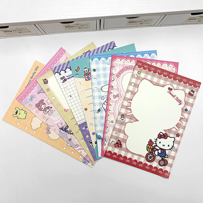 Wholesale 5pcs A5 Card Album with Colorful Inner Pages,  Cartoon Detachable Loose-Leaf Book Replacement Core