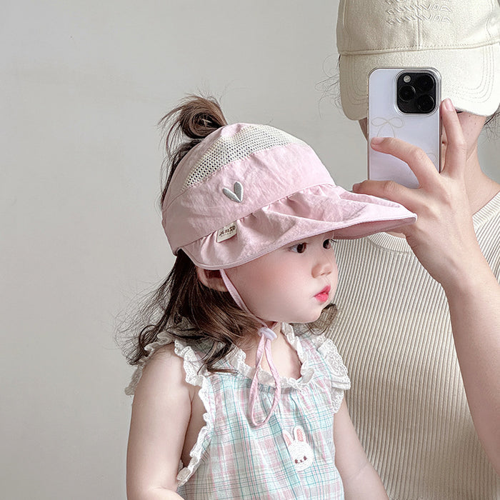 Wholesale Hat, empty top hat, children's thin design, quick drying, breathable large eave sun hat, sun protection hat, sun hat