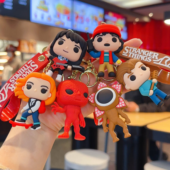 Wholesale PVC Keychain Cartoon Doll Bag Charm Car Key Accessory Gift