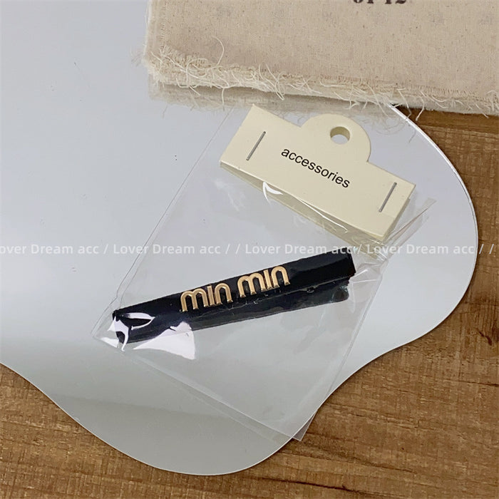 Wholesale Metallic letter hair clip, fashionable bangs, headband accessories, hair accessories