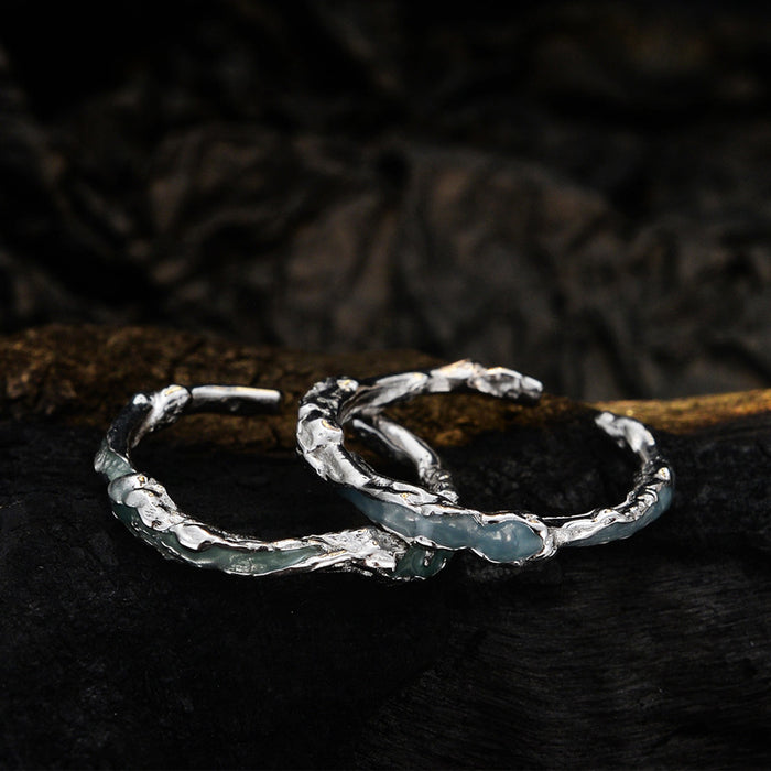 Wholesale S925 silver enamel ring non-fading drop glaze finger ring for women