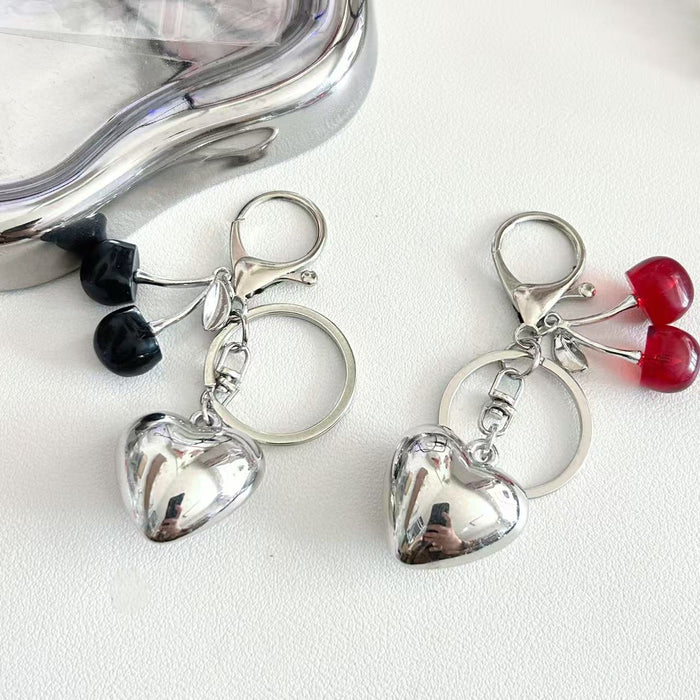 Wholesale cherry keychain simulation fruit girl bag pendant pendant