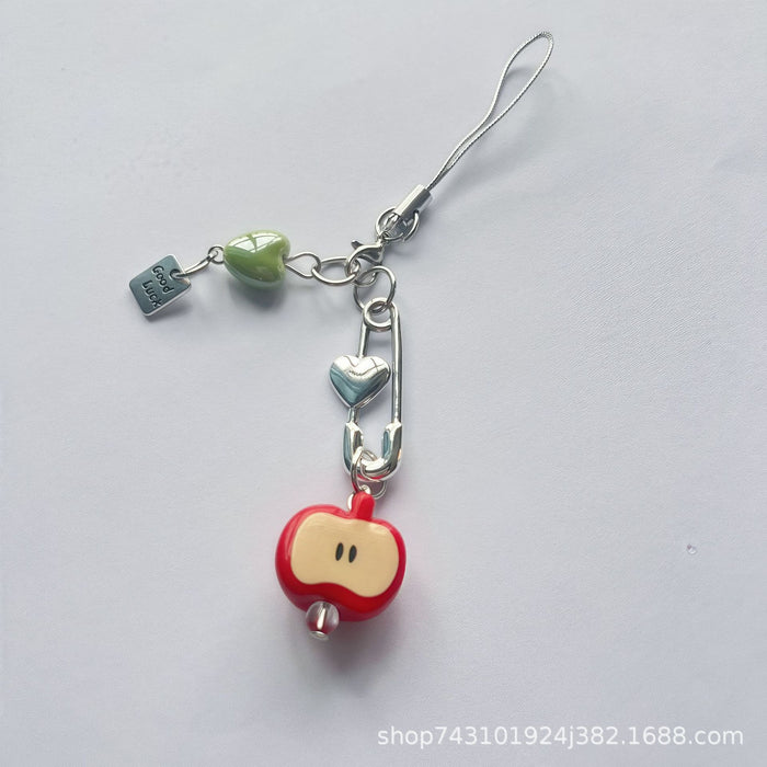 Wholesale Creative fruit handmade hanging chain, mobile phone chain, bead pendant chain, camera chain, cute