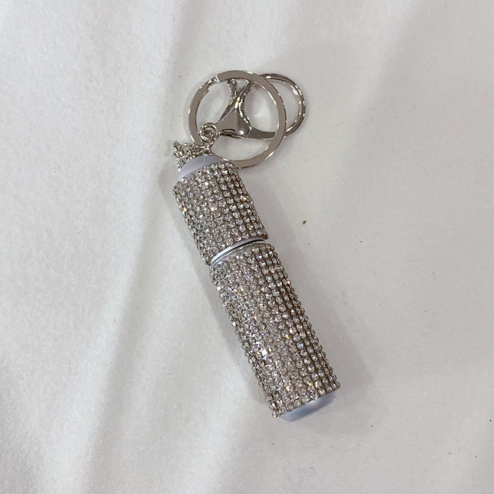 Wholesale Diamond-encrusted Perfume Bottles Plastic Keychain JDC-KC-ZhiYa002