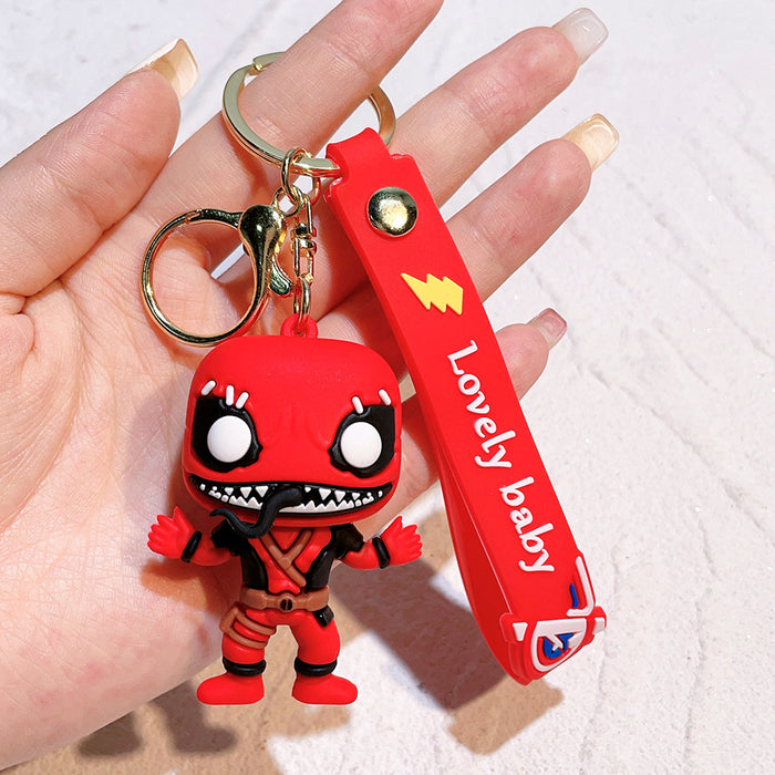 Wholesale Silicone Cartoon Doll Keychain JDC-KC-QiChao067