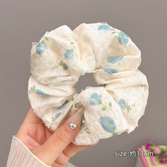 Wholesale Flower fabric headband, pleated hair tie rope