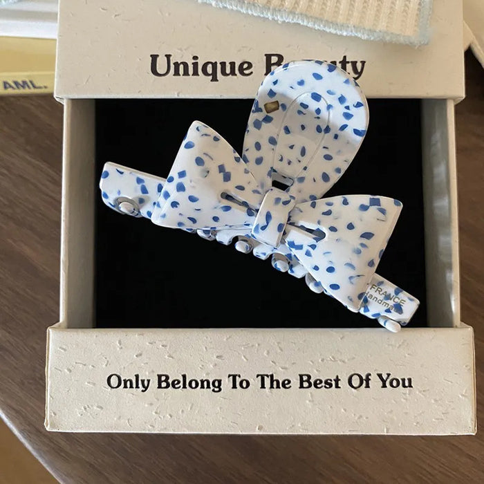 Wholesale Sweet bow, vinegar clip, niche design, cute shark clip, hair clip