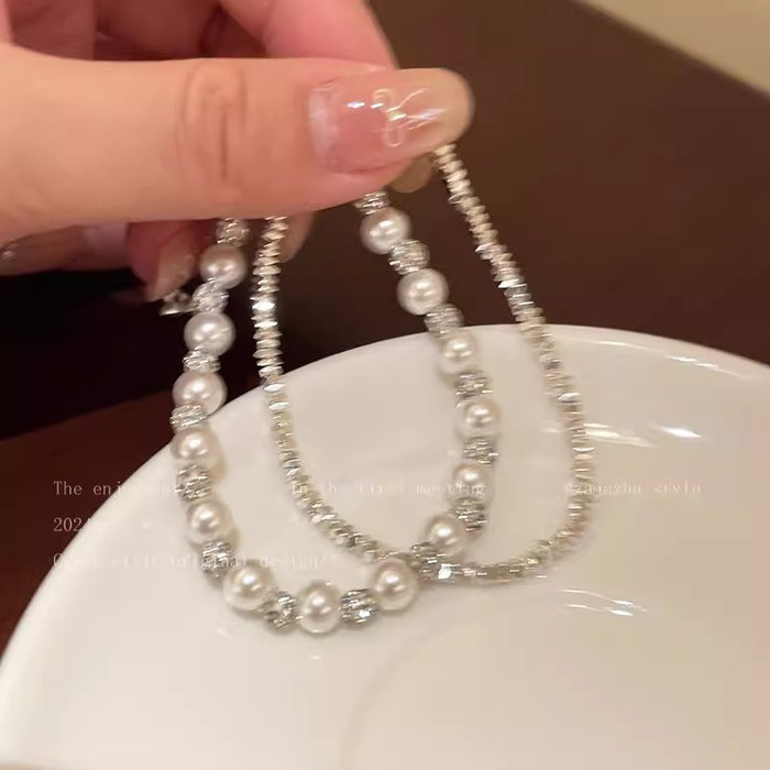 Wholesale Pearl Silver Beaded Bracelet Fresh Style Student's Bracelet