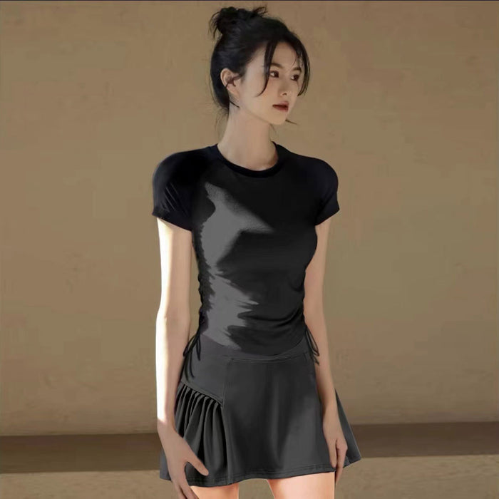 Wholesale New popular sports skirt style slimming and conservative one-piece swimsuit