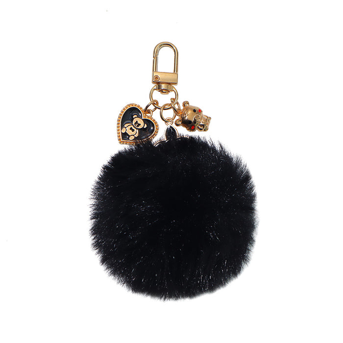 Wholesale Mao Ball Keychain Pendant Creative Cute Tiger Protective Set Jewelry Mobile Phone Hanging