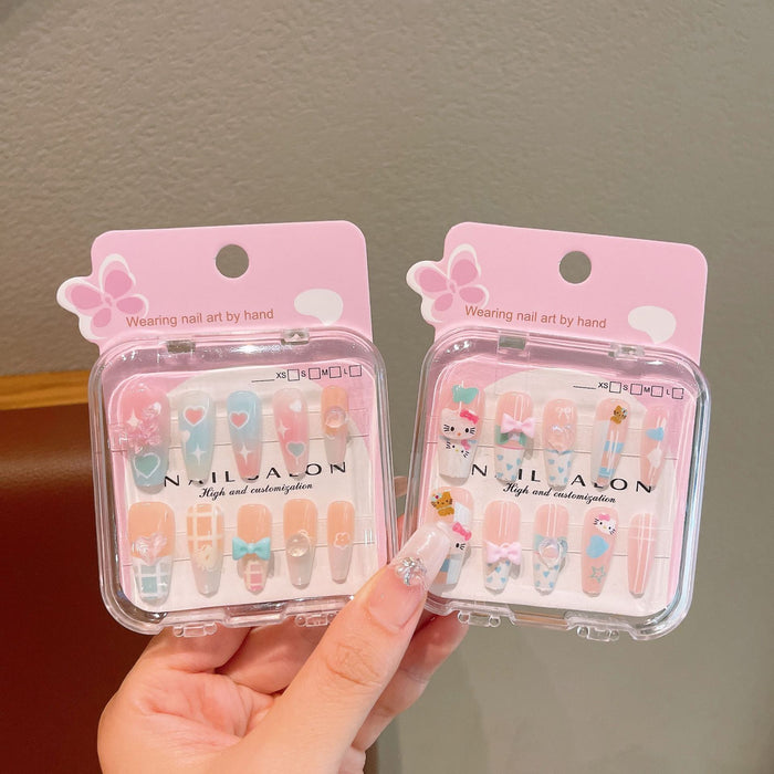 Wholesale children Long cartoon nail art