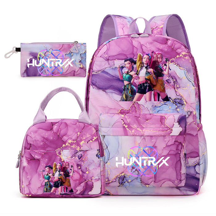 Wholesale Children' s KPOP Series Multi-Color Backpack Bags Three-Piece Set