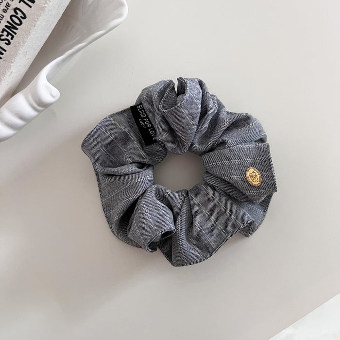 Wholesale Premium Gold Label Striped Square Scarf Hair Hoop Ponytail Disc Hair Headrope Hair Rope Hair Accessories