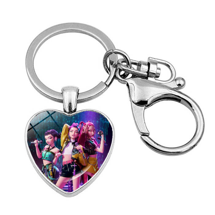 Wholesale Cartoon Heart Pendant Keychain Charm