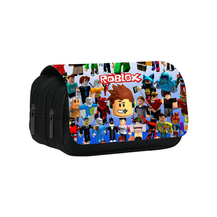 Wholesale Printing Double Layer Pencil Bag Cartoon Storage Bag