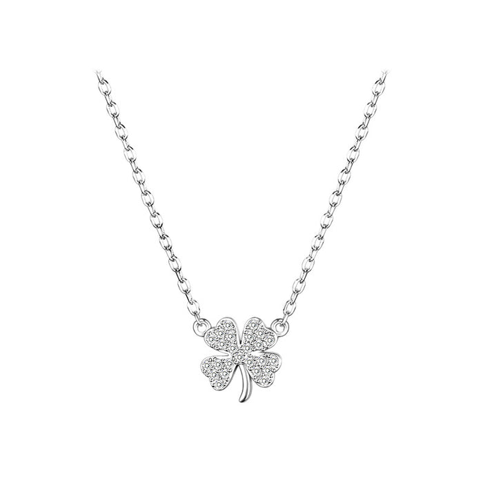 Wholesale Four leaf clover collarbone necklace for women, light luxury, niche, high-end design sense