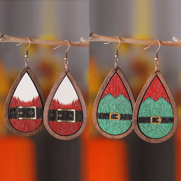 Wholesale Printed Water Drop Drop Earrings JDC-ES-ChuLian010