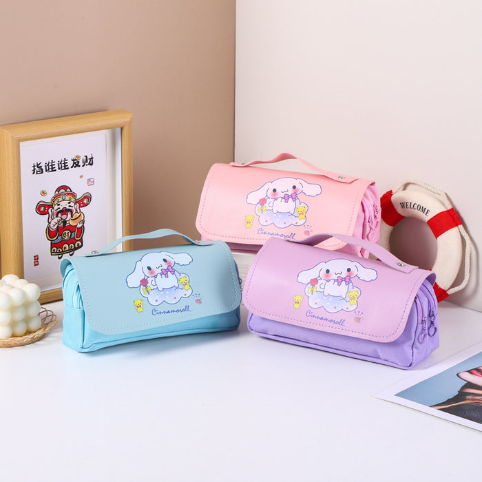 Wholesale Cartoon Stress-Relief Large Capacity Double-Layer Pencil Case