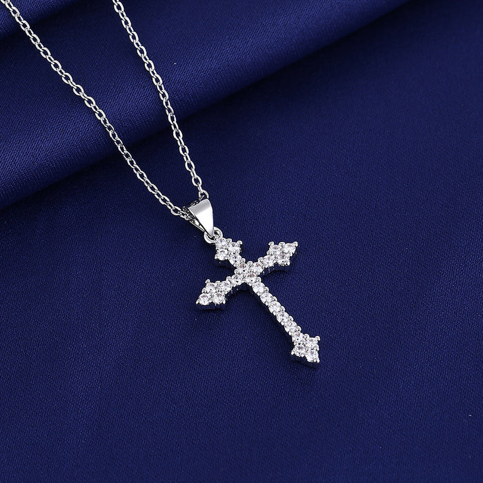 Wholesale Full diamond cross pendant necklace