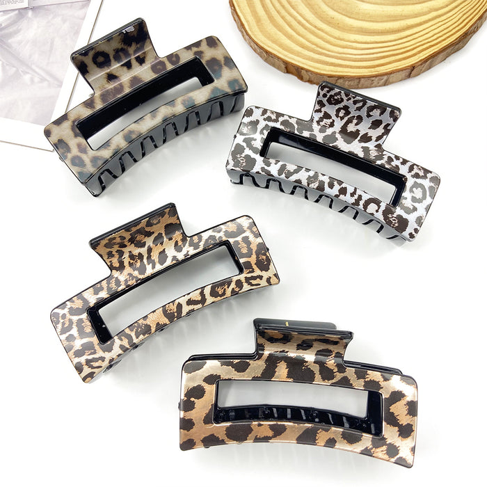 Wholesale Printed hair clip elegant leopard print claw clip