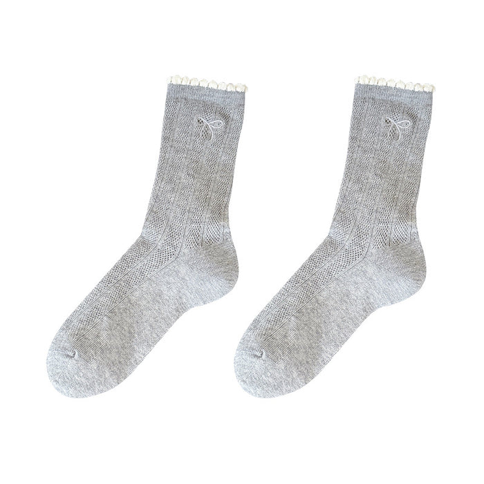 Wholesale Socks, mid tube socks, sweat wicking, breathable mesh, comfortable and versatile, stacked socks