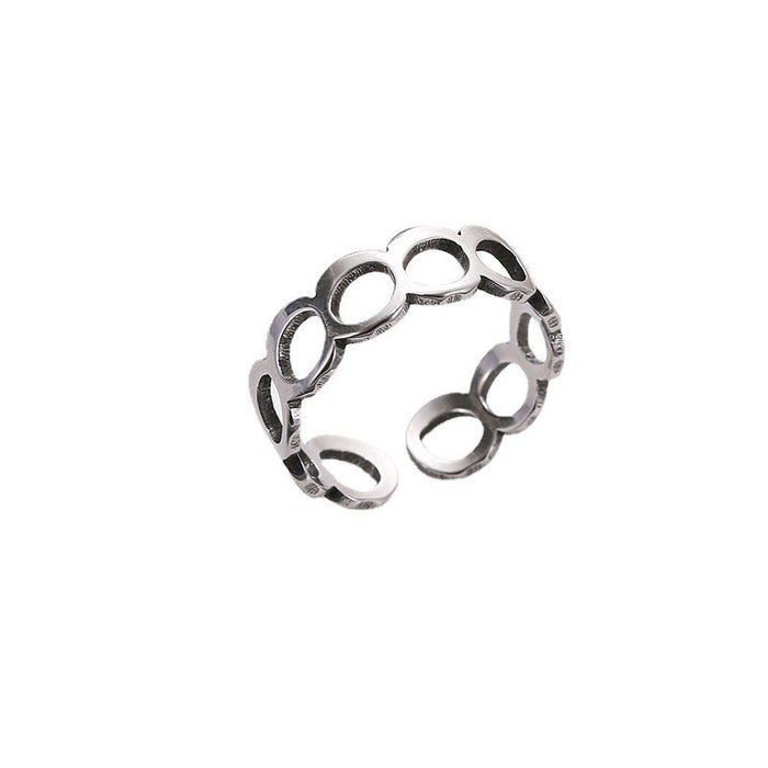 Wholesale Titanium steel ring three piece set jewelry with non fading design, niche opening adjustable
