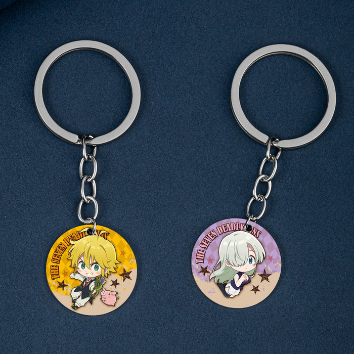 Wholesale Color Printing Stainless Steel Keychain JDC-KC-HuanYu034