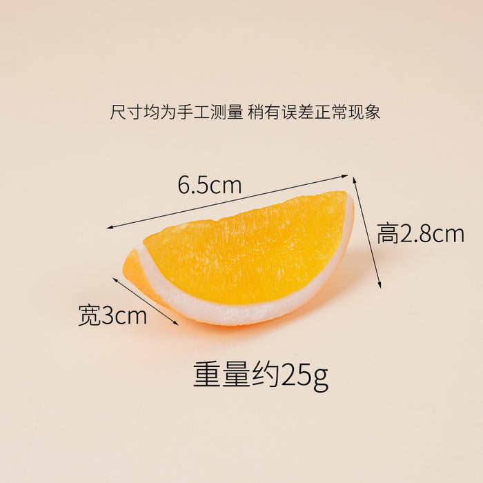 Wholesale Lemon Slice Simulated Fruit PVC Keychain Charm Fashion Bag Accessory MOQ≥2