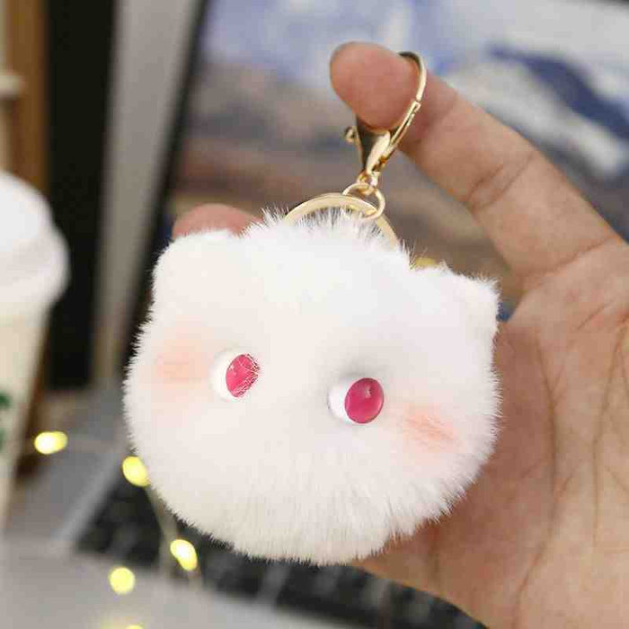 Wholesale Cute Plush Cat Ball Elf Cat Pendant Cute Style Girl Keychain Bag Hanging New Key Chain